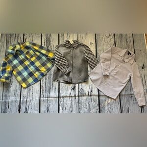 Black Gingham Button-Up Shirt for Kids - Classic Collared Top size 4T